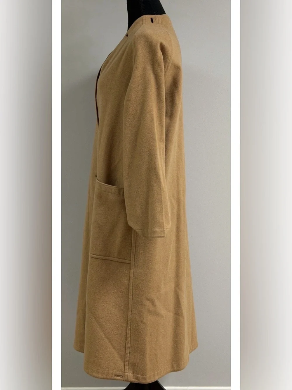 Vtg Burberry Removeable Liner Wool/Camel Hair Brown Trench Coat 90's Size M - Picture 3 of 8